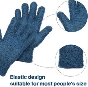 img 2 attached to 🧤 Microfiber Dusting Cleaning Gloves - Washable Mittens for Kitchen, House, Cars, Trucks, Mirrors, Lamps, Blinds