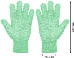 img 3 attached to 🧤 Microfiber Dusting Cleaning Gloves - Washable Mittens for Kitchen, House, Cars, Trucks, Mirrors, Lamps, Blinds