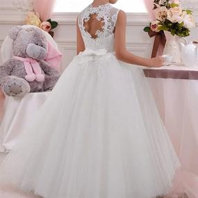 img 2 attached to 🌸 Flower Girl First Communion Dresses with Ball Gown Style and Lace-Up Design