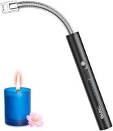 🕯 ajijing candle lighter: usb rechargeable arc lighter with led display, flexible neck & double safety switch – ideal for candles, bbq, and fireworks logo