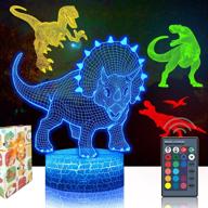 🦖 bluelamp 5656: 4 pcs 3d triceratops led lamp with remote control – perfect birthday or christmas gift for boys, girls, and kids логотип