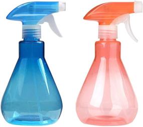 img 3 attached to 🍊 Ilyever Large Size Refillable Spray Bottle, 2-Pack 500ML Leak-Proof Trigger Sprayer with Mist & Stream Modes for Essential Oil, Water, Kitchen, Bath, and Cleaning - Orange+Blue