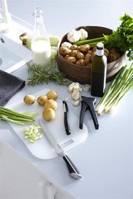 img 1 attached to 🍴 SVEICO Peeler: Compact Black Kitchen Tool, 27 by 7 by 3cm - Efficient Vegetable and Fruit Peeling