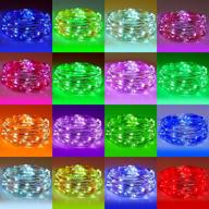 🌟 yozatia battery operated and usb powered string lights, 26ft 80led fairy lights, waterproof rgb color changing string lights with remote control for indoor outdoor bedroom party christmas decor, 16 colors. логотип