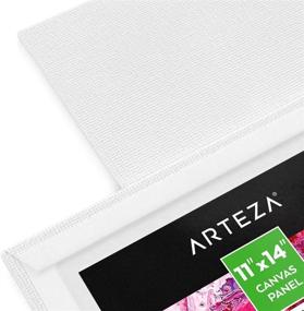 img 2 attached to 🎨 Arteza Canvas Boards for Painting: Pack of 14, 11 x 14 Inches - Blank White Panels, 100% Cotton, 8 oz Gesso-Primed - Ideal Art Supplies for Acrylic Pouring and Oil Painting