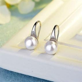 img 2 attached to BG&WLing Natural Pearl Earrings: 925 Sterling Silver Dangle Drop Hypoallergenic Ear Jewelry - Gifts for Women and Girls