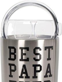 img 1 attached to Top-rated 30 Oz Stainless Steel Travel Mug with Lid - Perfect for the Best Papa Ever!