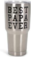 top-rated 30 oz stainless steel travel mug with lid - perfect for the best papa ever! логотип