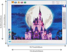 img 1 attached to 🎨 Развейте свою творческую жилку с наборами для творчества в стиле 5D "Бриллиантовая живопись" - идеально подходят для взрослых, детей и новичков! Преобразуйте свои стены с помощью полной выкладки кристальных стразов и вышивки с бриллиантами - создавайте картины рукоделия. Идеально подходят для украшения внутри дома и подарков - замок, размером 15,7х11,8 дюйма.