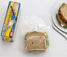 img 2 attached to 🥪 Plastimade Fold & Close Sandwich Bags - 6.5 in X 5.5 - 200 Count, Pack of 4