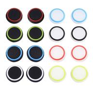 🎮 enhance your gaming experience: mudder mixed colors silicone thumb stick grip caps for ps4, xbox 360, ps3 controllers, 8 pair logo