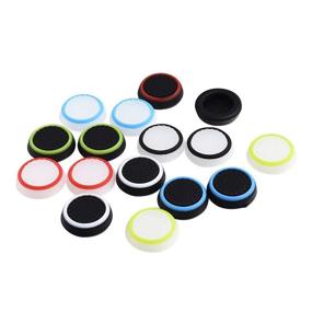 img 3 attached to 🎮 Enhance Your Gaming Experience: Mudder Mixed Colors Silicone Thumb Stick Grip Caps for PS4, Xbox 360, PS3 Controllers, 8 Pair