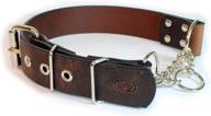 🐶 adjustable 1.5" leather martingale chain dog collar by sleepy pup - limited slip, half-check design | ideal for training logo