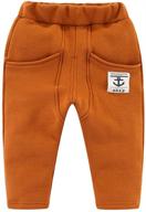 👖 boys' fleece pants tight fit casual warm - mud kingdom logo