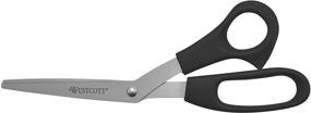 img 2 attached to Westcott 8-Inch Bent All-Purpose ✂️ Value Scissors, Pack of 3, Black (13402)