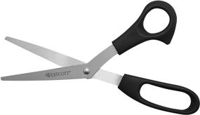 img 3 attached to Westcott 8-Inch Bent All-Purpose ✂️ Value Scissors, Pack of 3, Black (13402)