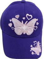 🦋 adorable kid's youth pink butterfly baseball cap - perfect hat for young fashion enthusiasts! logo