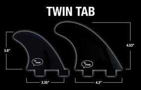 img 1 attached to 🏄 Ho Stevie! Quad Fiberglass Reinforced Polymer Surfboard Fins - Twin Tab or Single Tab Sizes, Complete with Fin Bag, Screws, Wax Comb, and Fin Key