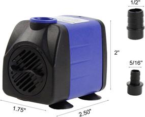 img 2 attached to 🐠 AQUANEAT Submersible Water Pump 160GPH - Adjustable Power Head for Fish Tank, Hydroponics, Statuary, and Small Fountain Pump