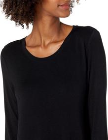 img 2 attached to Amazon Brand Long Sleeve Scoop Neck T Shirt