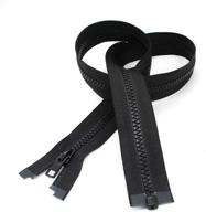 🔌 zipperstop wholesale: ykk 29" vislon zipper #5 – molded plastic – separating - 580 black (1 zipper/ pack) logo