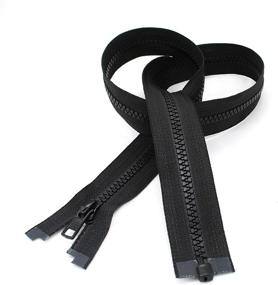 img 4 attached to 🔌 ZipperStop Wholesale: YKK 29" Vislon Zipper #5 – Molded Plastic – Separating - 580 Black (1 Zipper/ Pack)