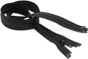 img 1 attached to 🔌 ZipperStop Wholesale: YKK 29" Vislon Zipper #5 – Molded Plastic – Separating - 580 Black (1 Zipper/ Pack)