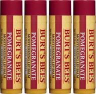 🎁 buy burt's bees lip balm stocking stuffer - pomegranate, 100% natural moisturizing lip care holiday gift (4 pack) logo