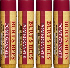 img 4 attached to 🎁 Buy Burt's Bees Lip Balm Stocking Stuffer - Pomegranate, 100% Natural Moisturizing Lip Care Holiday Gift (4 Pack)