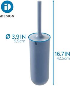 img 2 attached to 🚽 iDesign Cade Bowl Brush and Holder, Bathroom Toilet Cleaning Set - Dusty Blue (2-Pack)