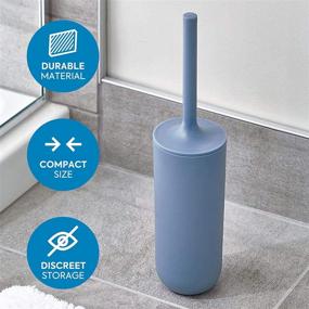 img 3 attached to 🚽 iDesign Cade Bowl Brush and Holder, Bathroom Toilet Cleaning Set - Dusty Blue (2-Pack)