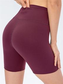 img 3 attached to 🩳 Lavento Women's High Waisted Ultra Soft Workout Yoga Shorts - Naked Feeling Biker Shorts - 5"/6" Inseam