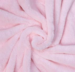 img 3 attached to 👶 KOYOU Baby Pink Minky Plush Reversible Double Layer 30x35 Baby Blanket with Dotted Backing & Silky Trim - Ultra Soft!