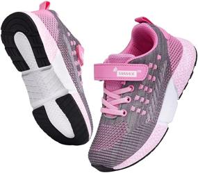 img 4 attached to 👟 SANNAX Athletic Non-Slip Girls' Running Sneakers in Athletic Style