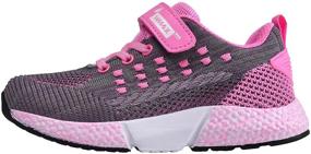img 3 attached to 👟 SANNAX Athletic Non-Slip Girls' Running Sneakers in Athletic Style