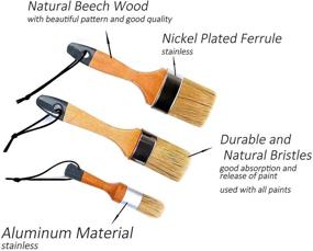 img 1 attached to 🎨 Chalk Paint and Wax Brush Set for Furniture and DIY Projects - Natural Bristles and Wood Handles by Mister Rui: Optimal SEO