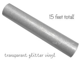 img 2 attached to 🎨 Turner Moore Edition Silver Glitter Vinyl Roll - 12x15 ft Transparent Adhesive for Cricut, Silhouette, Stickers, Decals, Scrapbooking