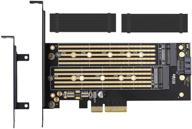 💻 dual m.2 pcie adapter with advanced heat sink solution for sata and nvme ssd – expand your pc's storage capabilities logo
