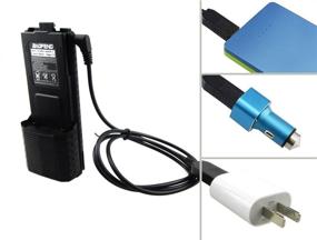 img 1 attached to 🔌 Xfox USB Smart Charger Cable: Convenient Vehicle Charging for Baofeng UV-5R Series (DC 5V Input)