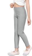 👧 girls' spandex stretch leggings - flexible, comfy length legging clothing logo