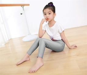 img 2 attached to 👧 Girls' Spandex Stretch Leggings - Flexible, Comfy Length Legging Clothing