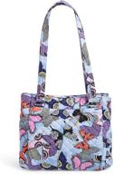 stylish and functional: discover the vera bradley cotton multi-compartment shoulder satchel purse! logo
