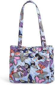 img 4 attached to Stylish and Functional: Discover the Vera Bradley Cotton Multi-Compartment Shoulder Satchel Purse!