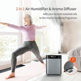 img 2 attached to 🌬️ Ultenic H8 Smart Humidifiers - 4.3L Warm & Cool Mist, Top-Filling, APP & Alexa Control - Ultrasonic Air Humidifier with Essential Oil Diffuser for Bedroom, Large Room, Baby, Whole House