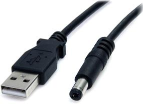 img 4 attached to 🔌 StarTech.com 3 ft USB to Type M Barrel 5V DC Power Cable - USB Power Cable - USB (Power Only) (M) to DC Jack 5.5 mm (M) - 3 ft - Molded - Black - USB2TYPEM