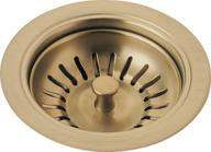 🍾 champagne bronze delta faucet 72010-cz flange and strainer for kitchen sink logo