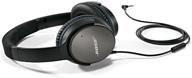 bose quietcomfort 25 acoustic noise cancelling headphones with 3.5mm wired connection for apple devices - black logo