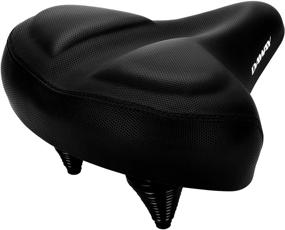 img 4 attached to 🚲 DAWAY C40 Oversized Comfort Bike Seat: Ultimate Extra Wide Soft Foam Padded Saddle for Unmatched Exercise Bicycle Comfort, Perfect for Men, Women, Seniors - Universal Fit for Cruiser, Stationary, Spin Bikes & Outdoor Cycling