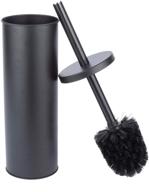 🚽 sleek matte black toilet brush and holder set by js jackson supplies - sturdy metal handle for effective cleaning logo