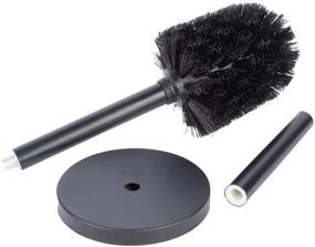 img 3 attached to 🚽 Sleek Matte Black Toilet Brush and Holder Set by JS Jackson Supplies - Sturdy Metal Handle for Effective Cleaning